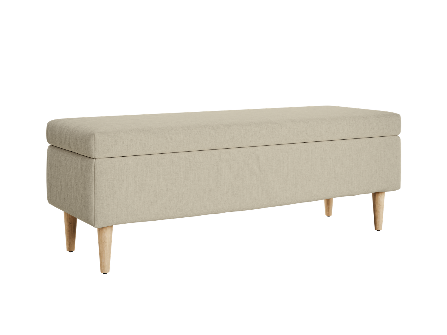 The Essential Storage Bench in Hemp Blend