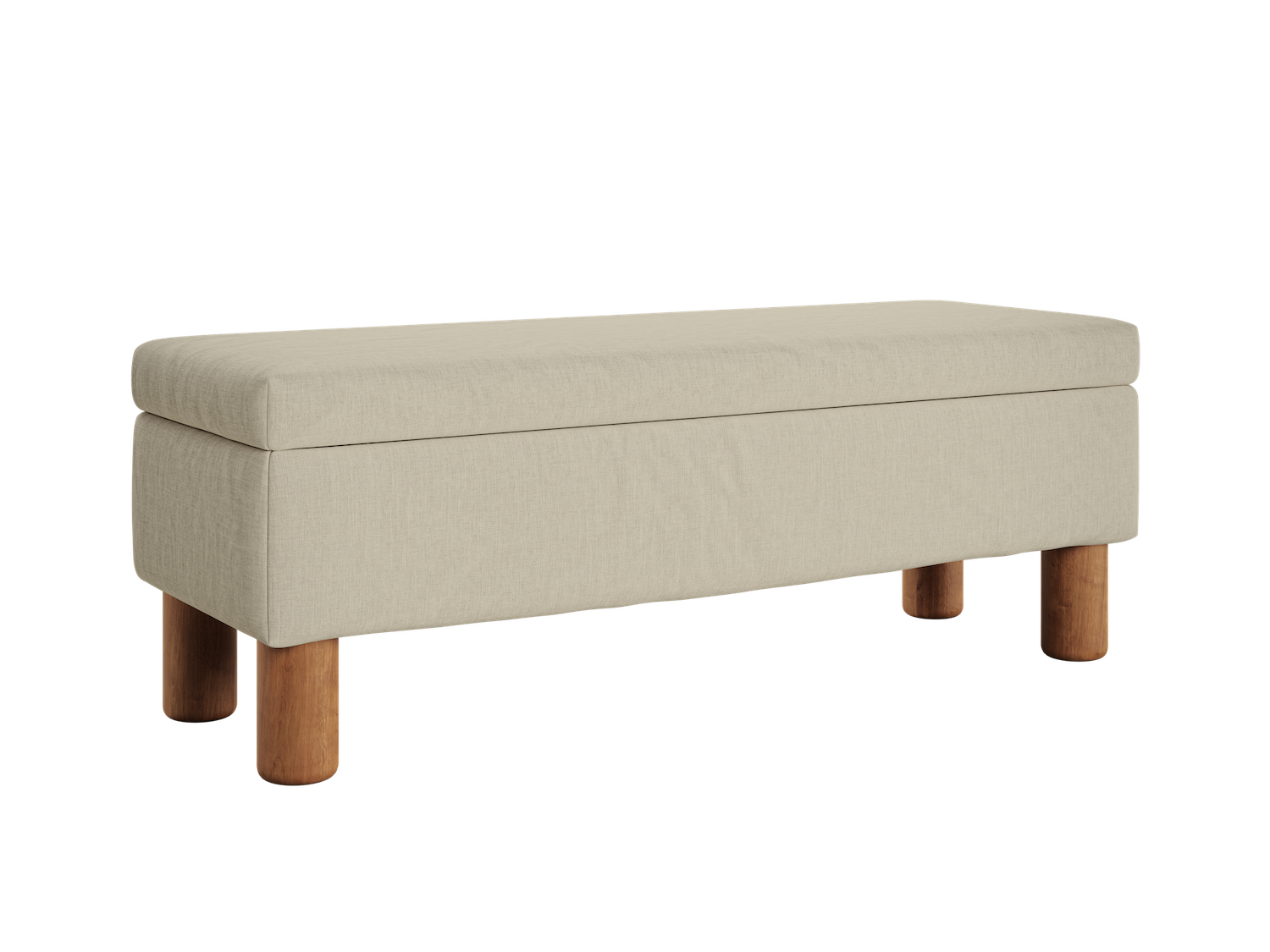 The Essential Storage Bench in Hemp Blend