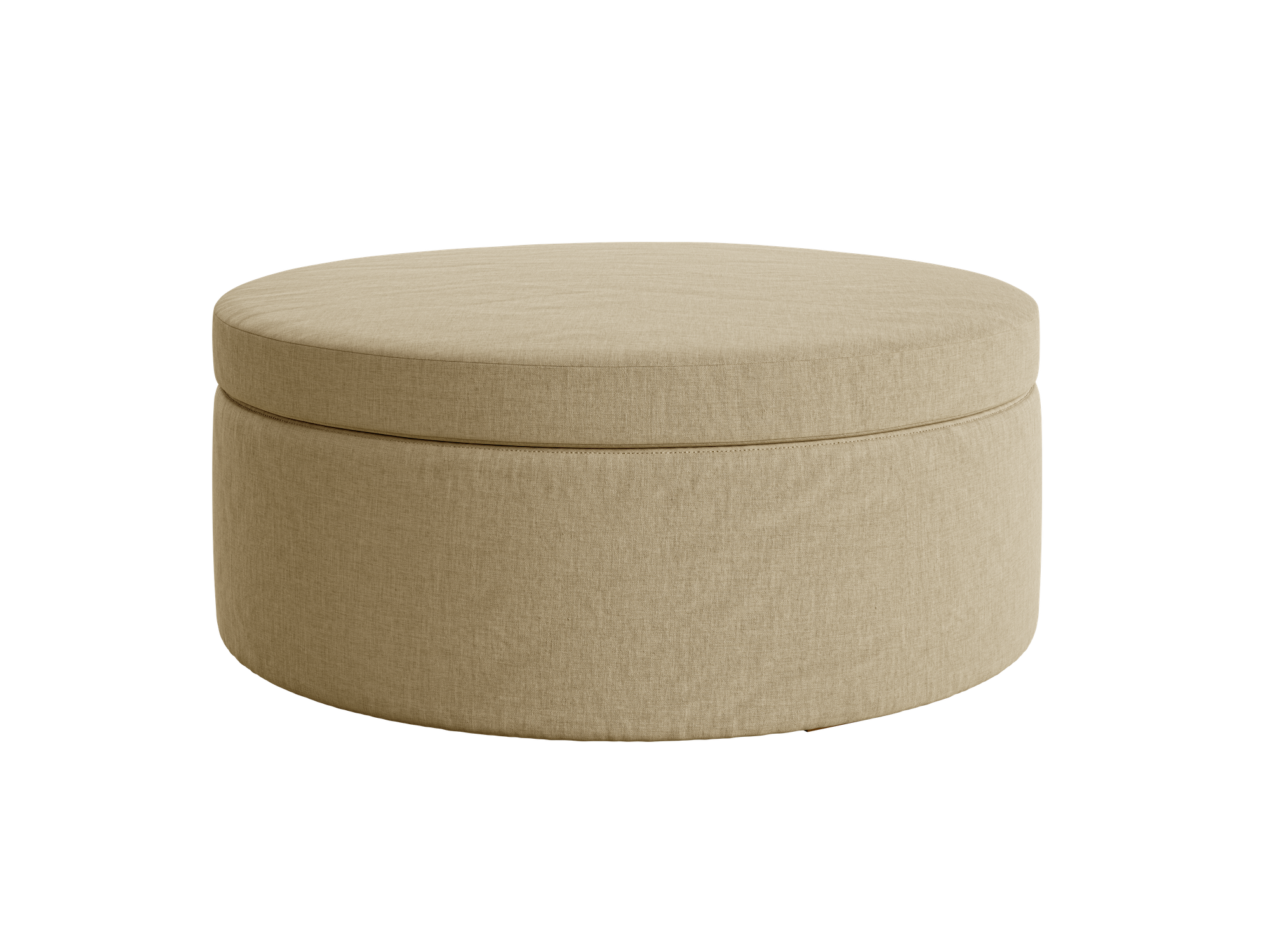 The Evergreen Storage Ottoman in Hemp