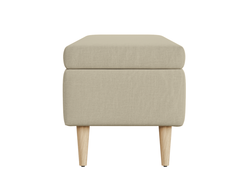 The Essential Storage Bench in Hemp Blend
