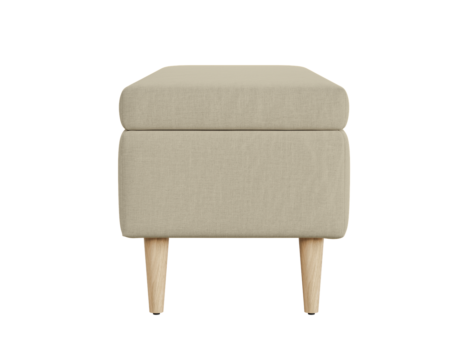 The Essential Storage Bench in Hemp Blend