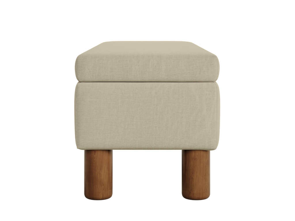 The Essential Storage Bench in Hemp Blend