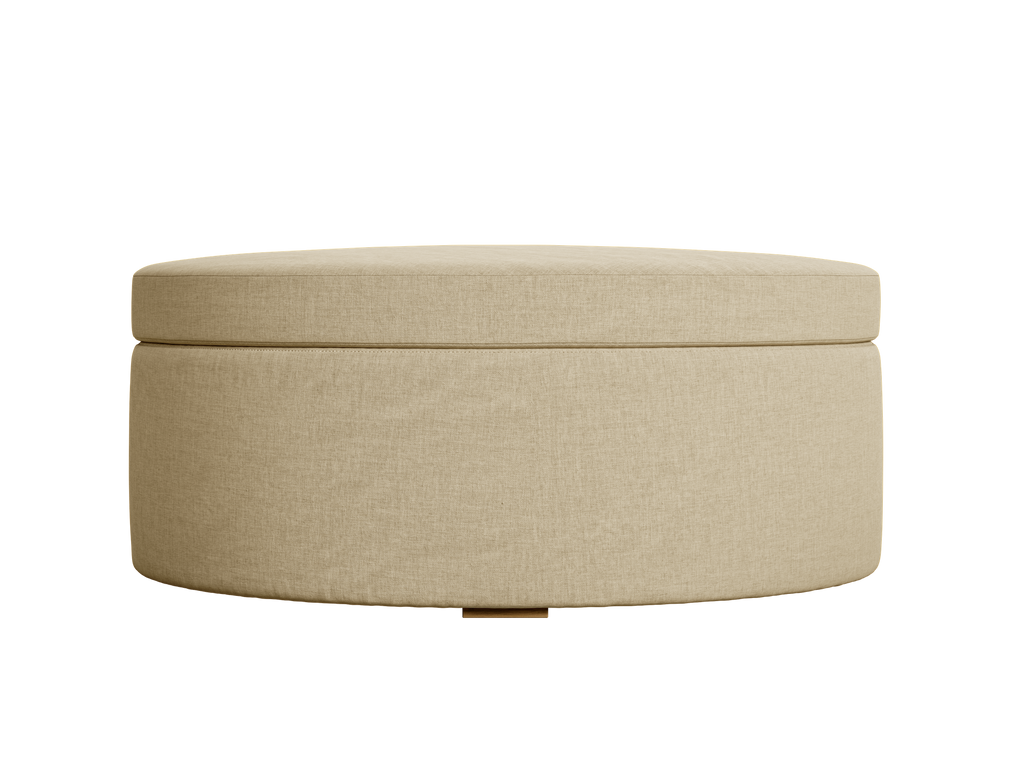 The Evergreen Storage Ottoman in Hemp