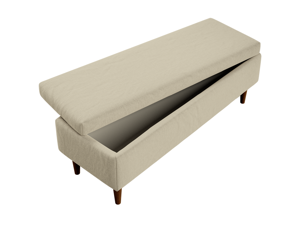 The Essential Storage Bench in Hemp Blend