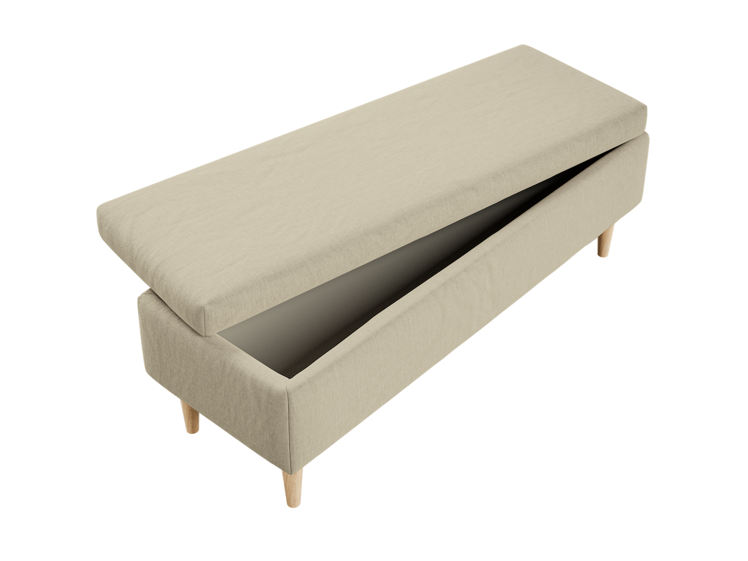 The Essential Storage Bench in Hemp Blend