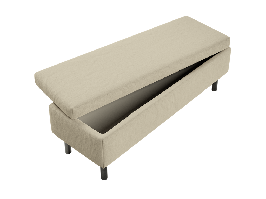 The Essential Storage Bench in Hemp Blend