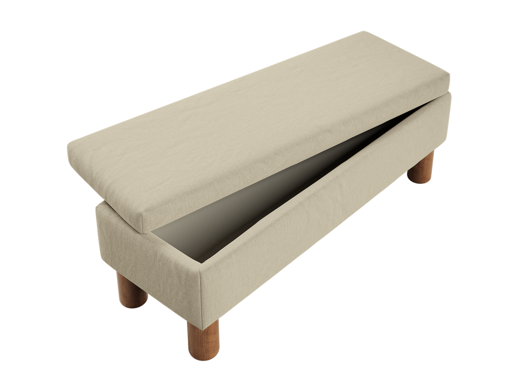 The Essential Storage Bench in Hemp Blend