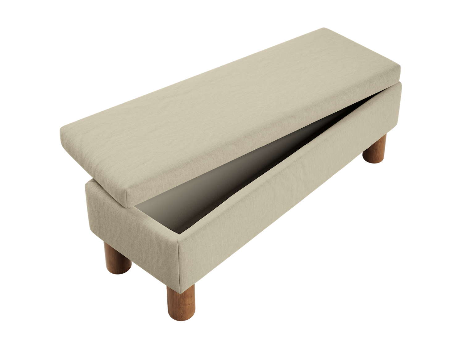 The Essential Storage Bench in Hemp Blend