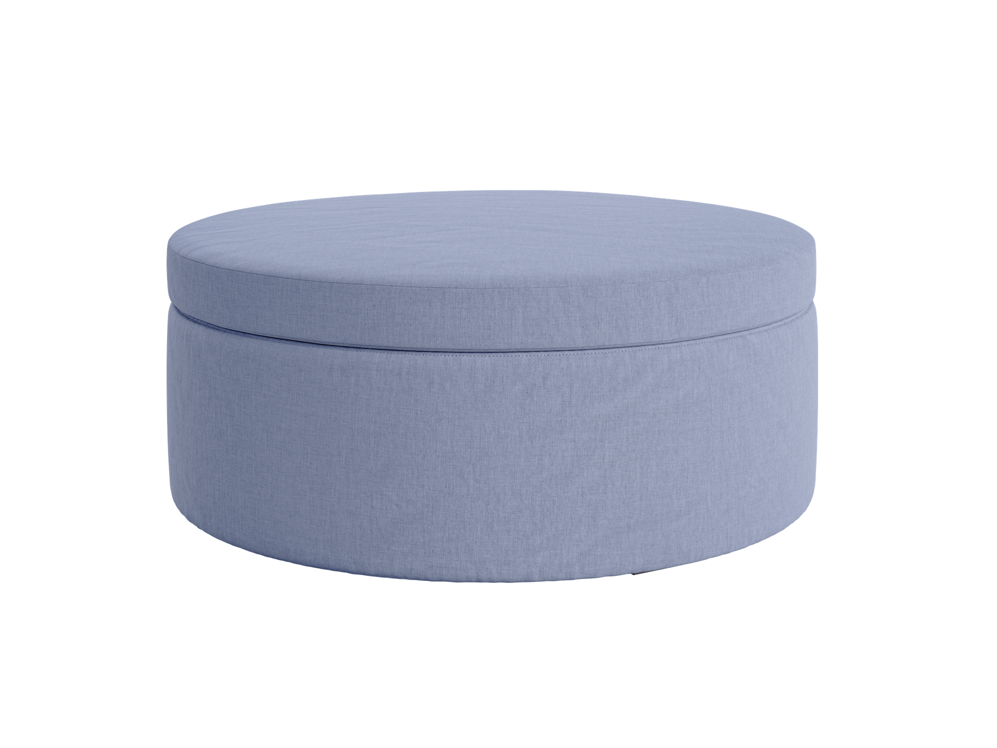 The Evergreen Storage Ottoman in Hemp
