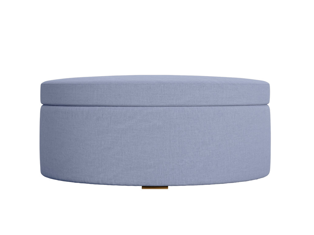 The Evergreen Storage Ottoman in Hemp