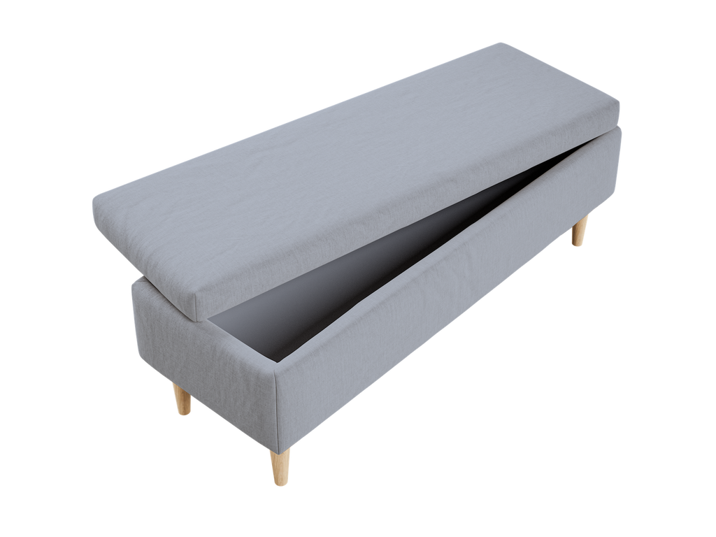 The Essential Storage Bench in Hemp Blend