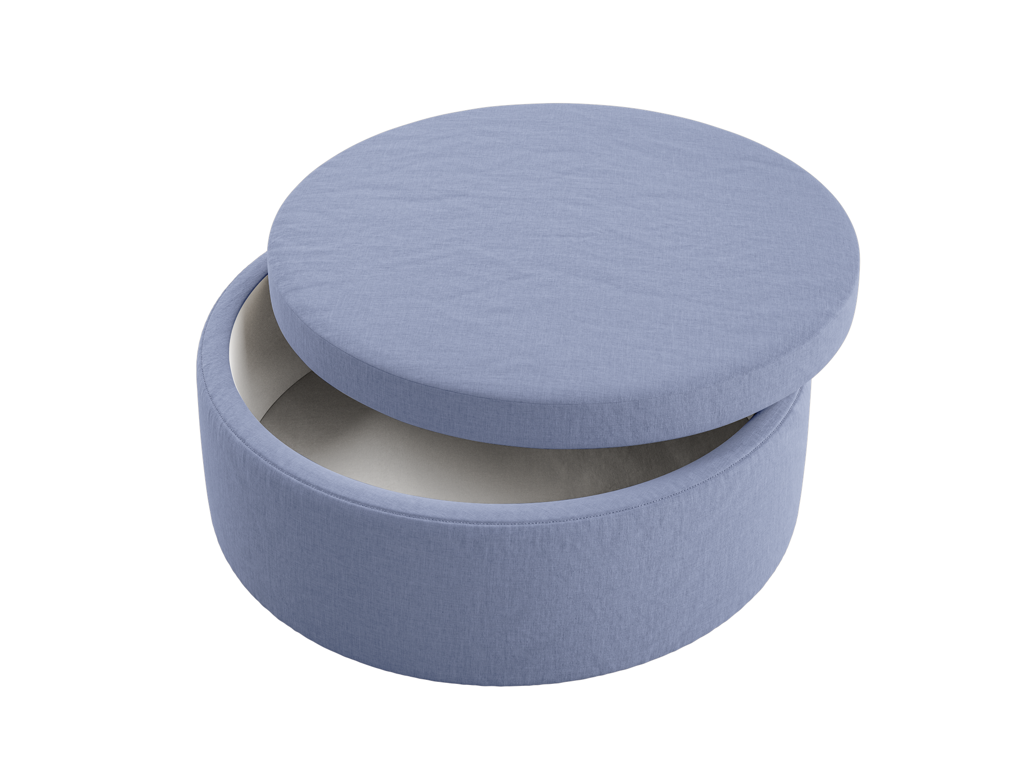 The Evergreen Storage Ottoman in Hemp