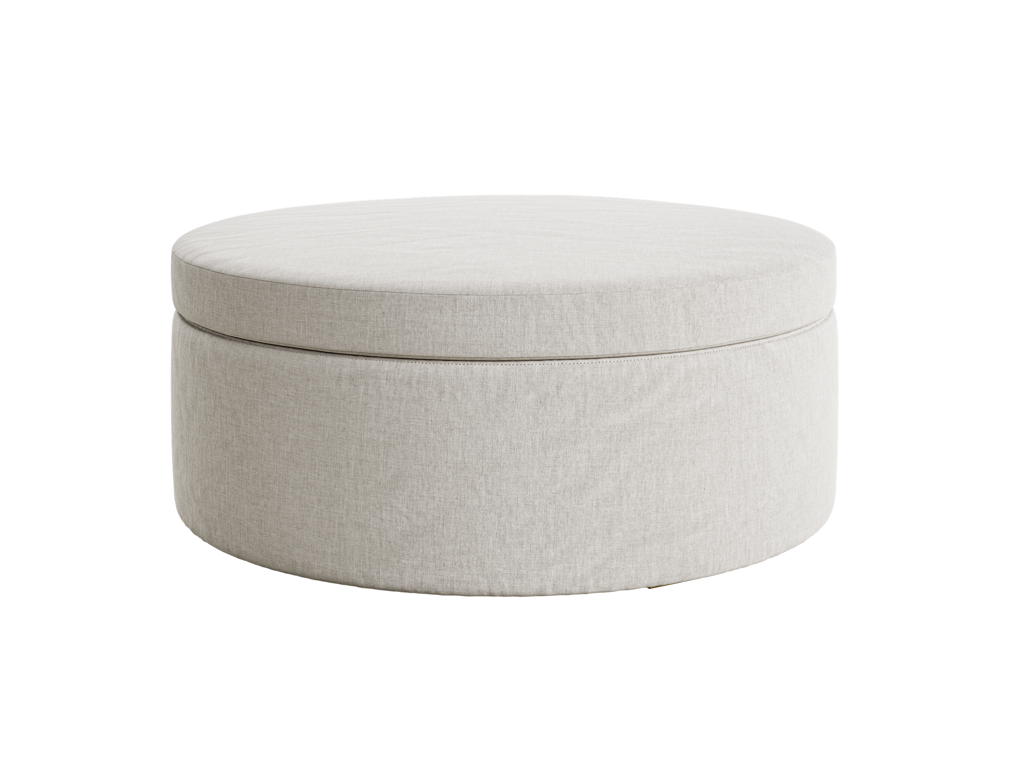 The Evergreen Storage Ottoman in Hemp