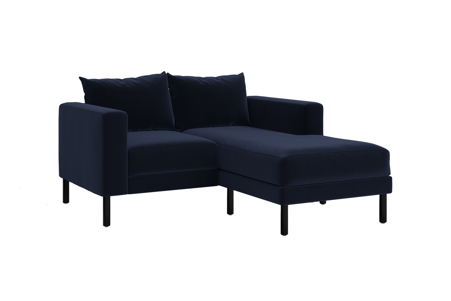 The Essential Loveseat Sectional in Recycled Velvet
