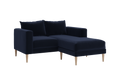 The Essential Loveseat Sectional in Recycled Velvet