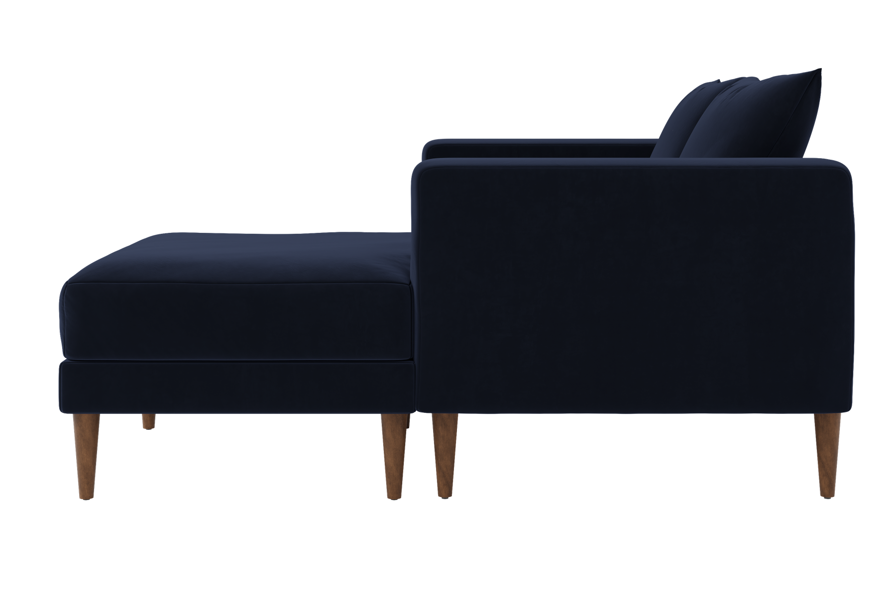 The Essential Loveseat Sectional in Recycled Velvet