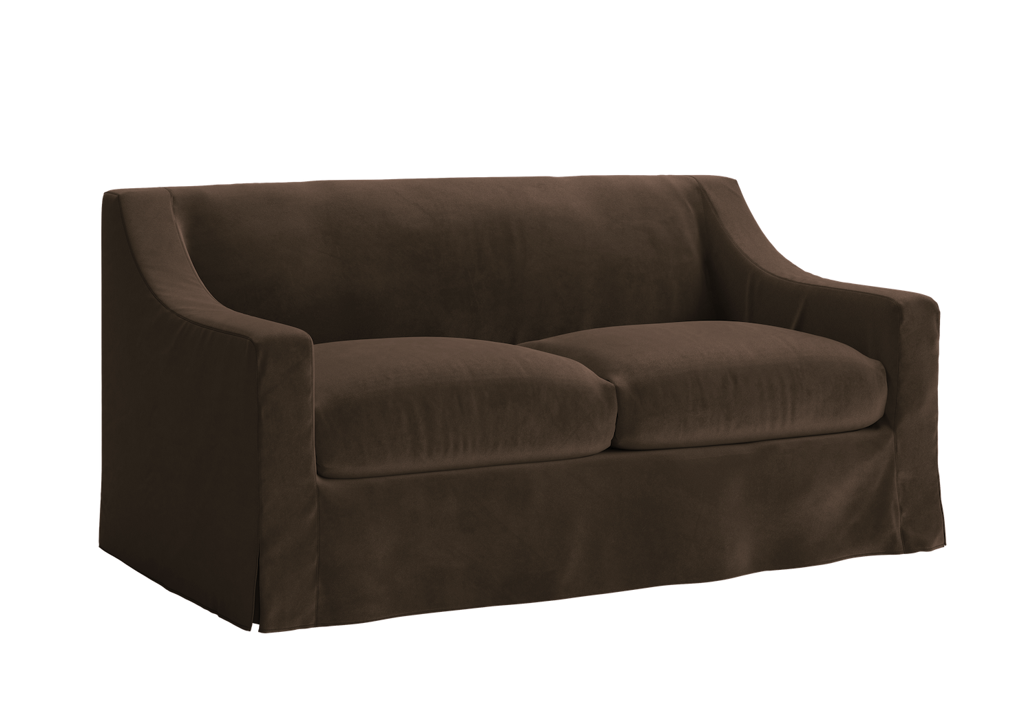 The Evergreen Loveseat in Recycled Velvet