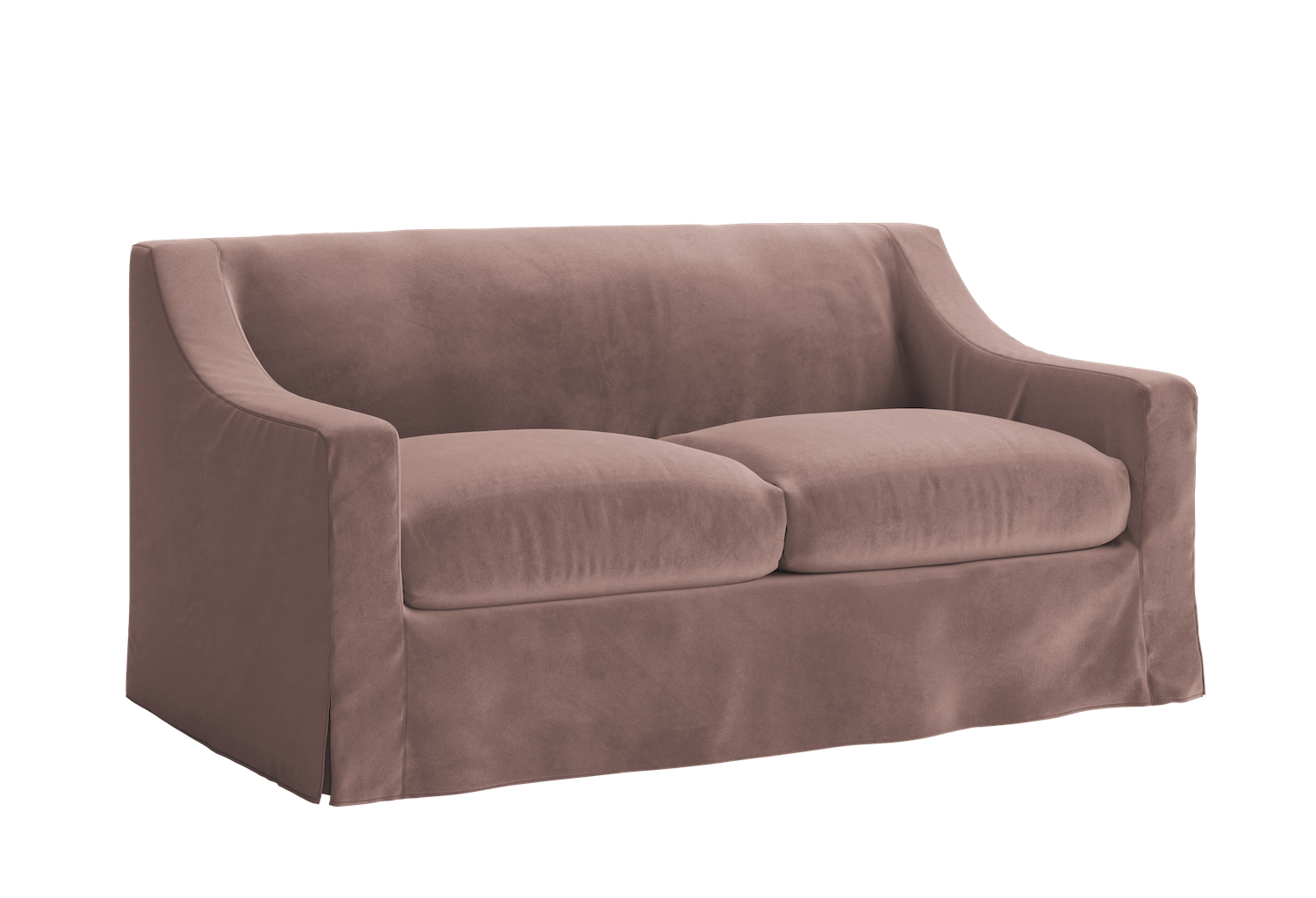 The Evergreen Loveseat in Recycled Velvet