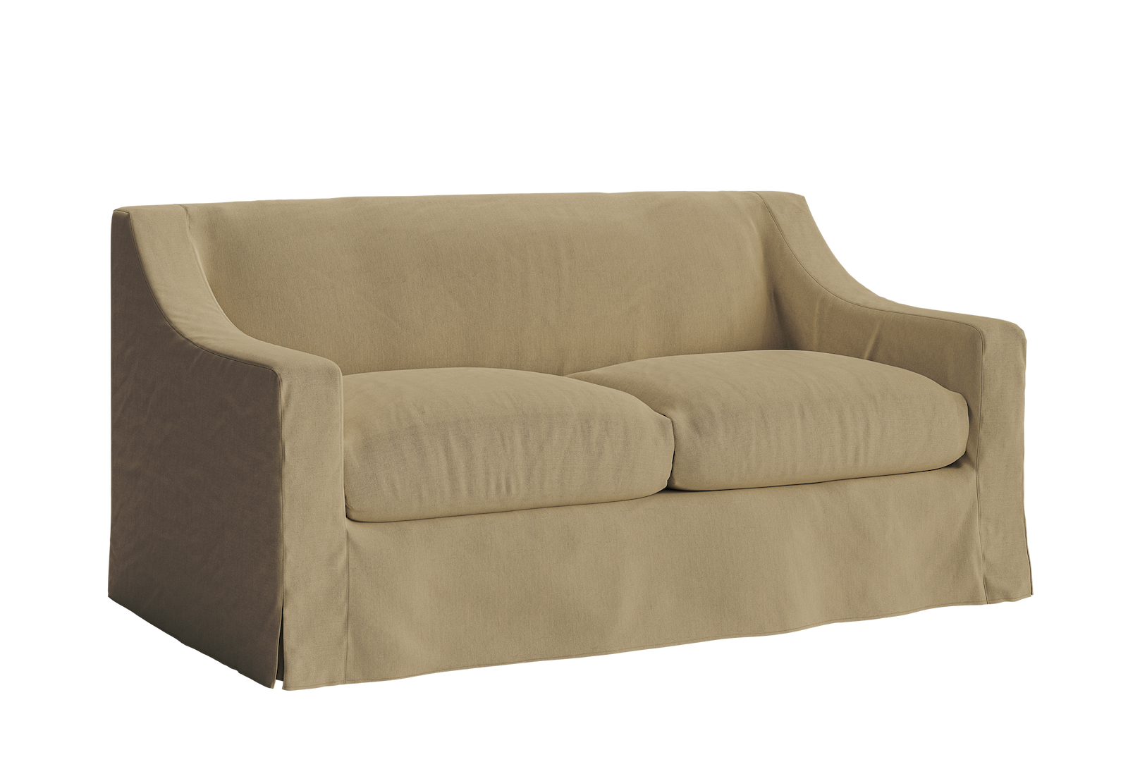The Evergreen Loveseat in Hemp Blend