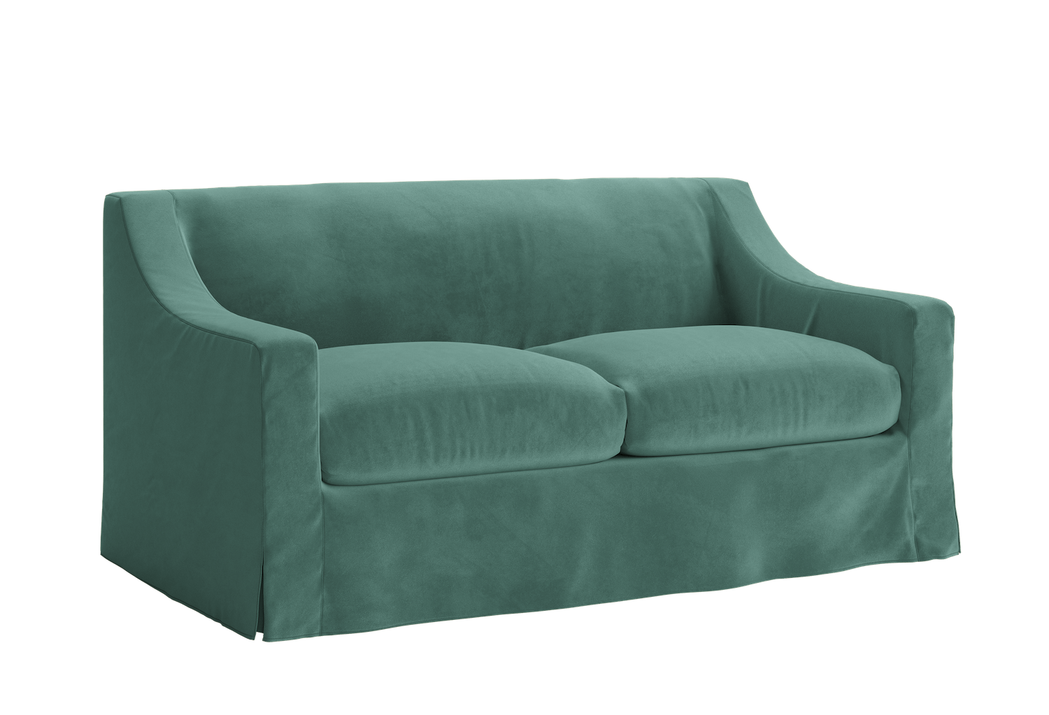 The Evergreen Loveseat in Recycled Velvet