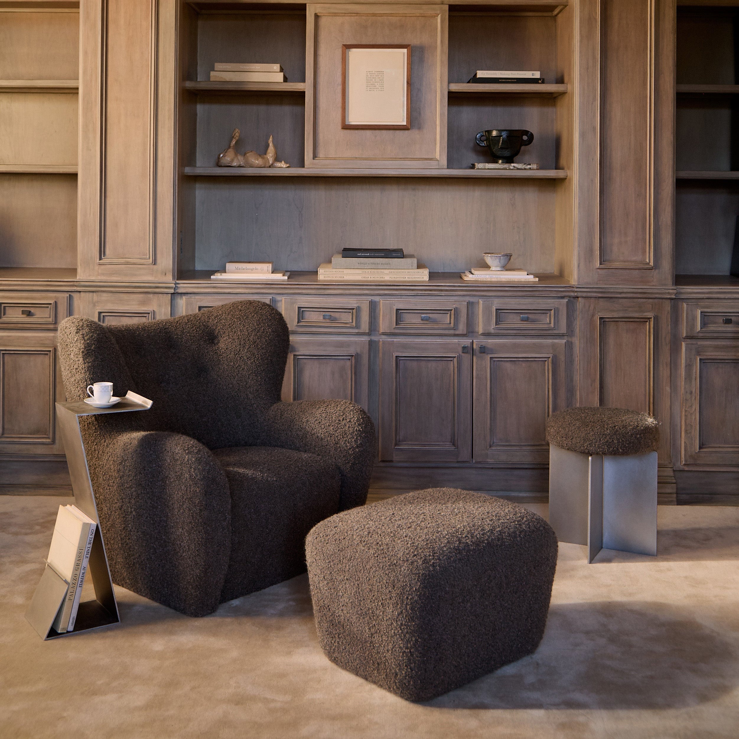 Papa Teddy Chair - Mocha Boucle