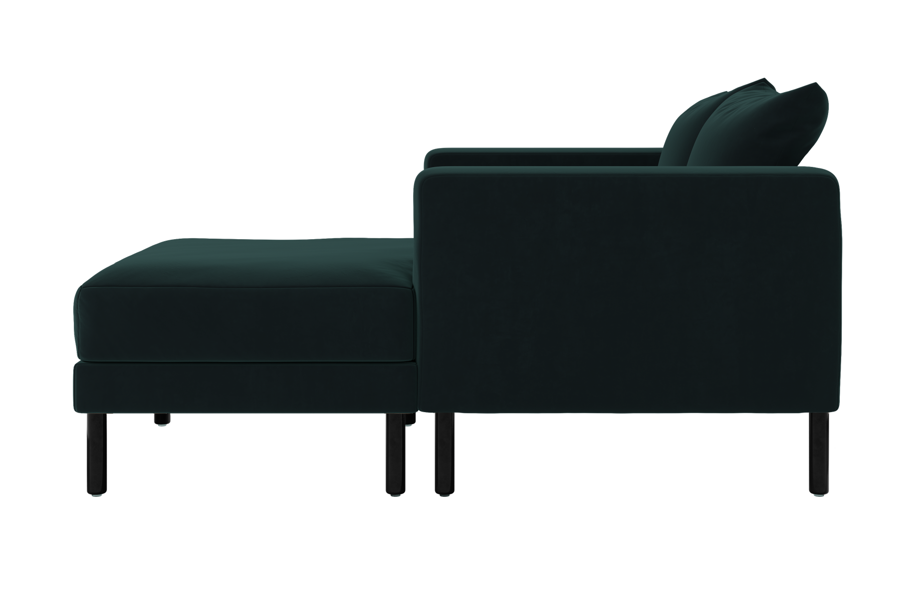 The Essential Loveseat Sectional in Recycled Velvet