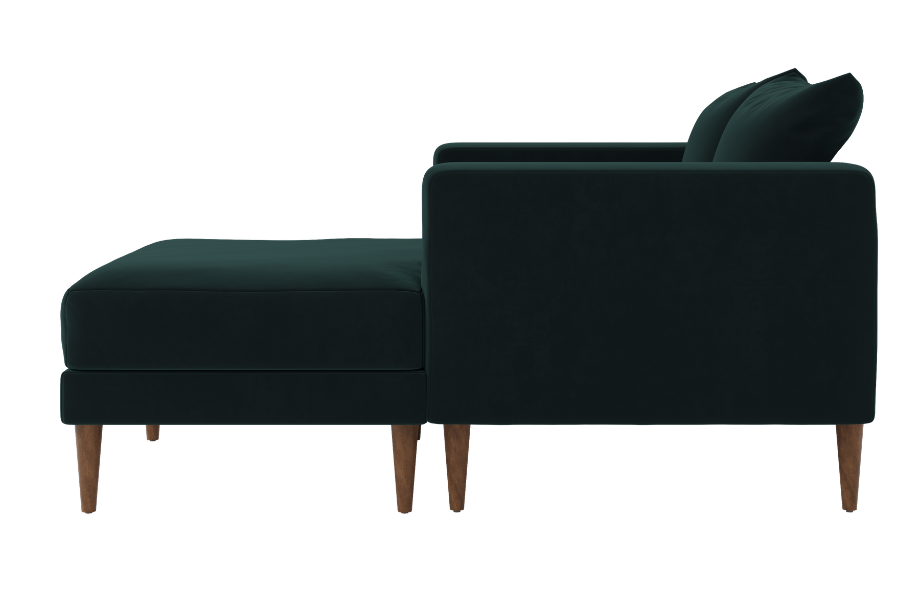 The Essential Loveseat Sectional in Recycled Velvet