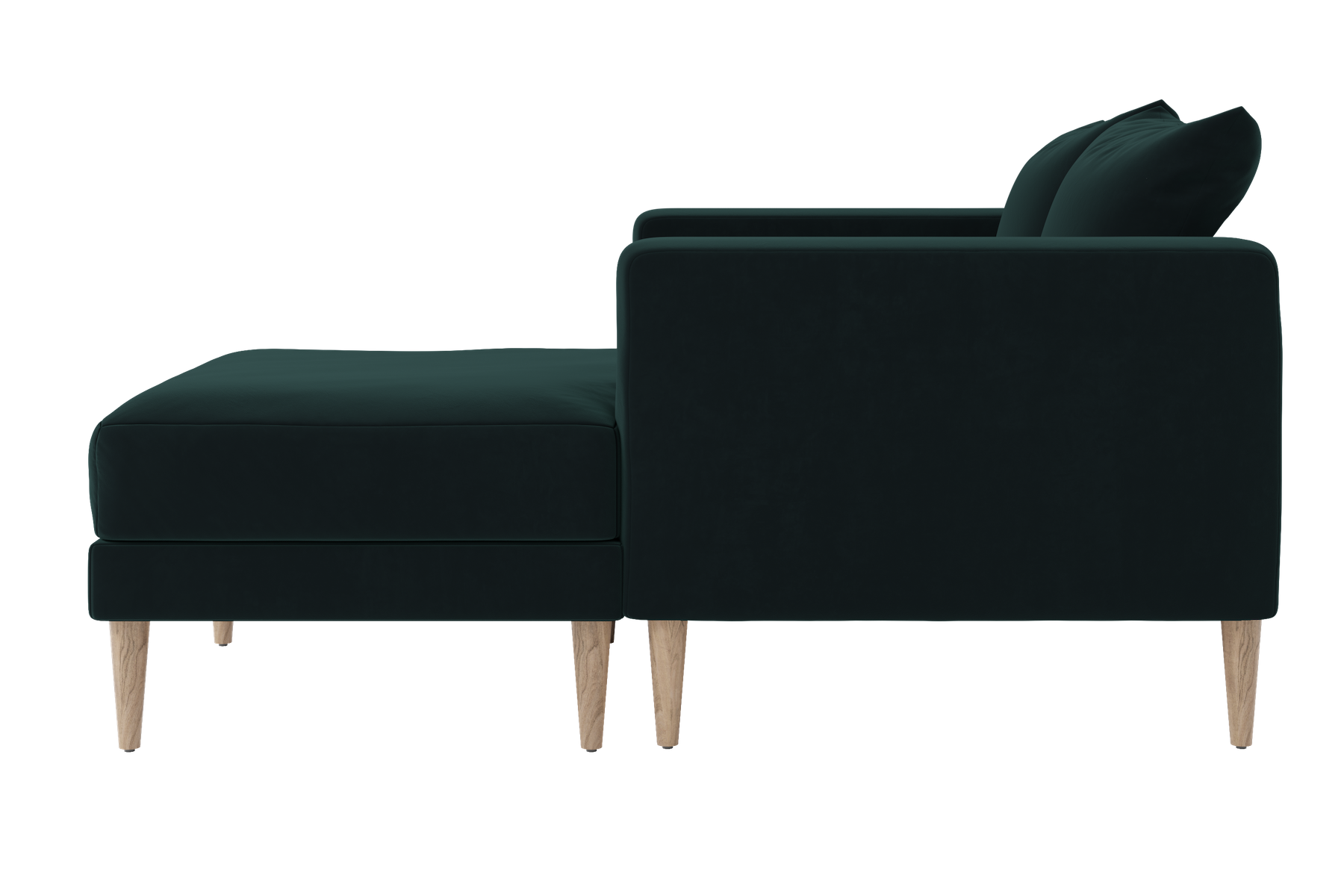 The Essential Loveseat Sectional in Recycled Velvet
