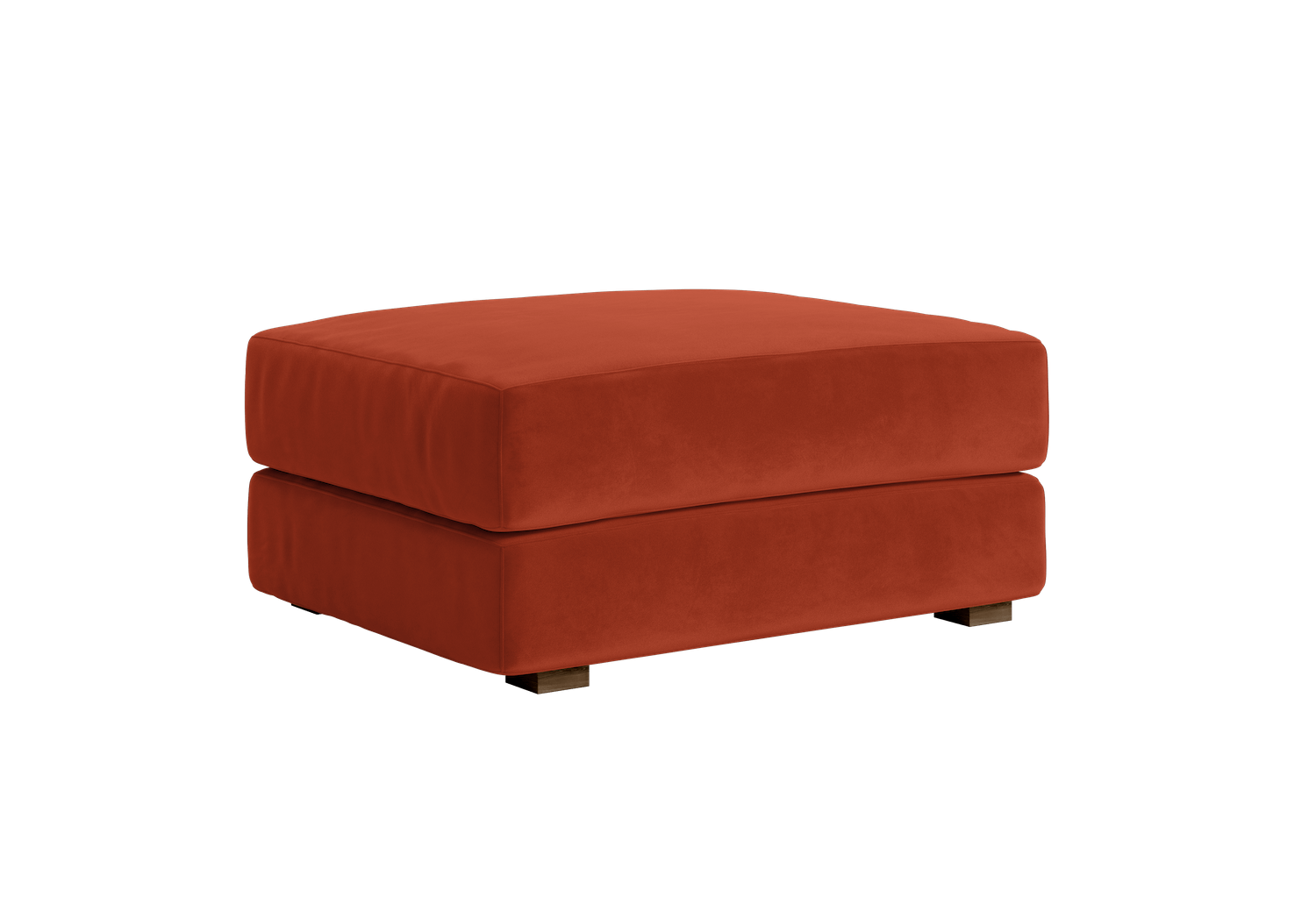 The Elevate Ottoman in Recycled Velvet