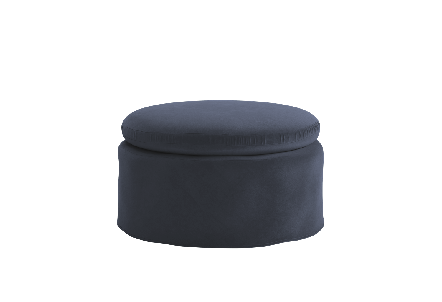 The Evergreen Ottoman in Recycled Velvet