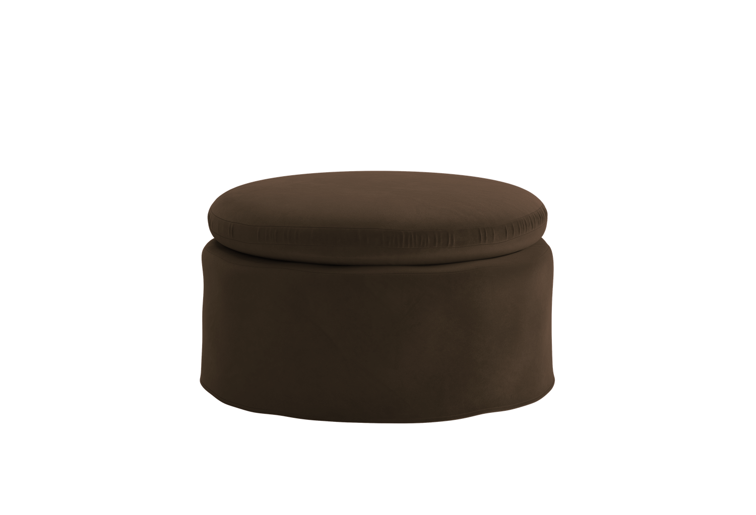 The Evergreen Ottoman in Recycled Velvet