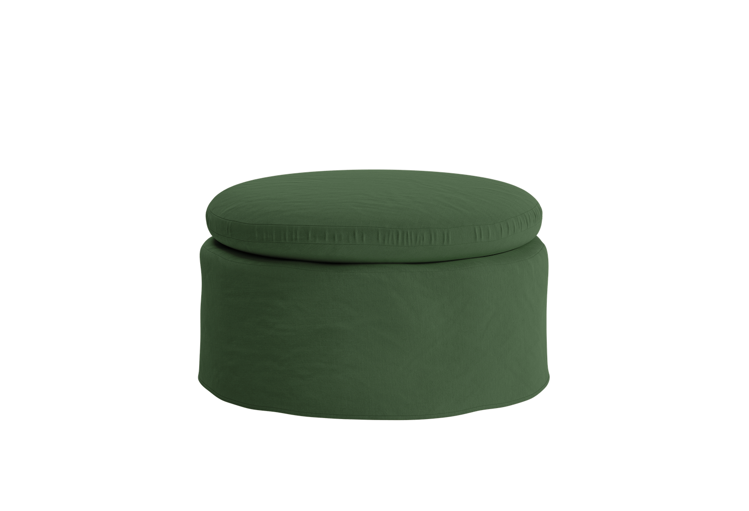The Evergreen Ottoman in Hemp Blend