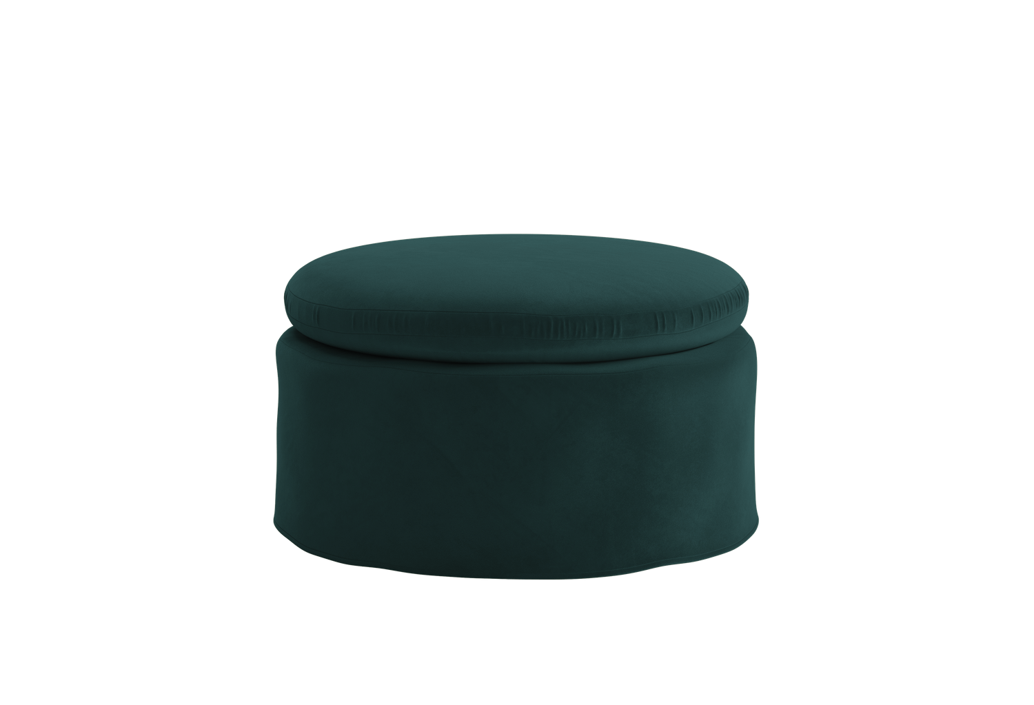 The Evergreen Ottoman in Recycled Velvet