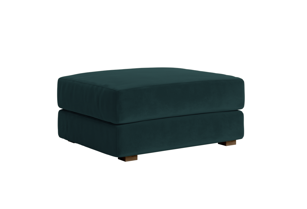 The Elevate Ottoman in Recycled Velvet