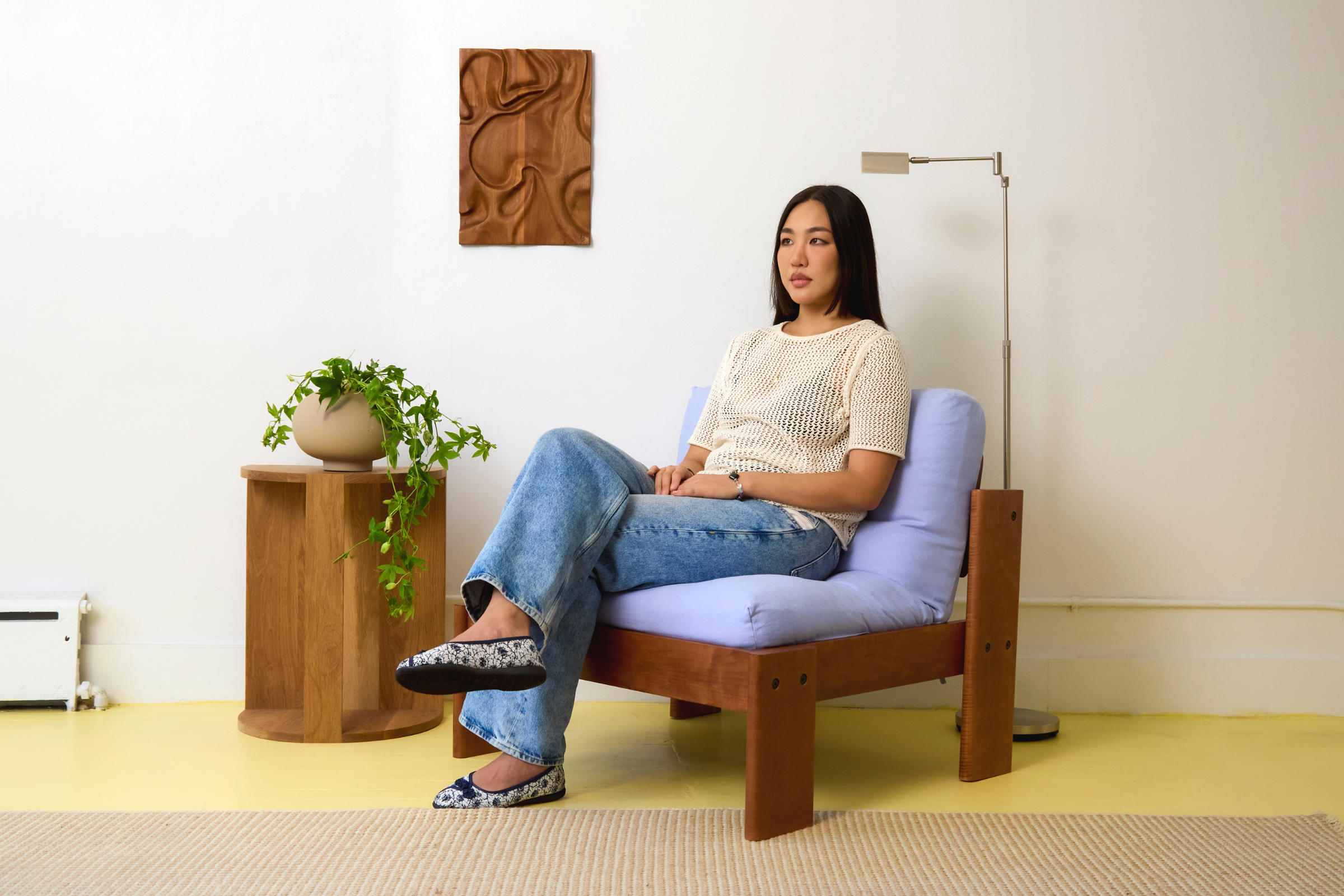 The Bacana Lounge Chair in Recycled Velvet