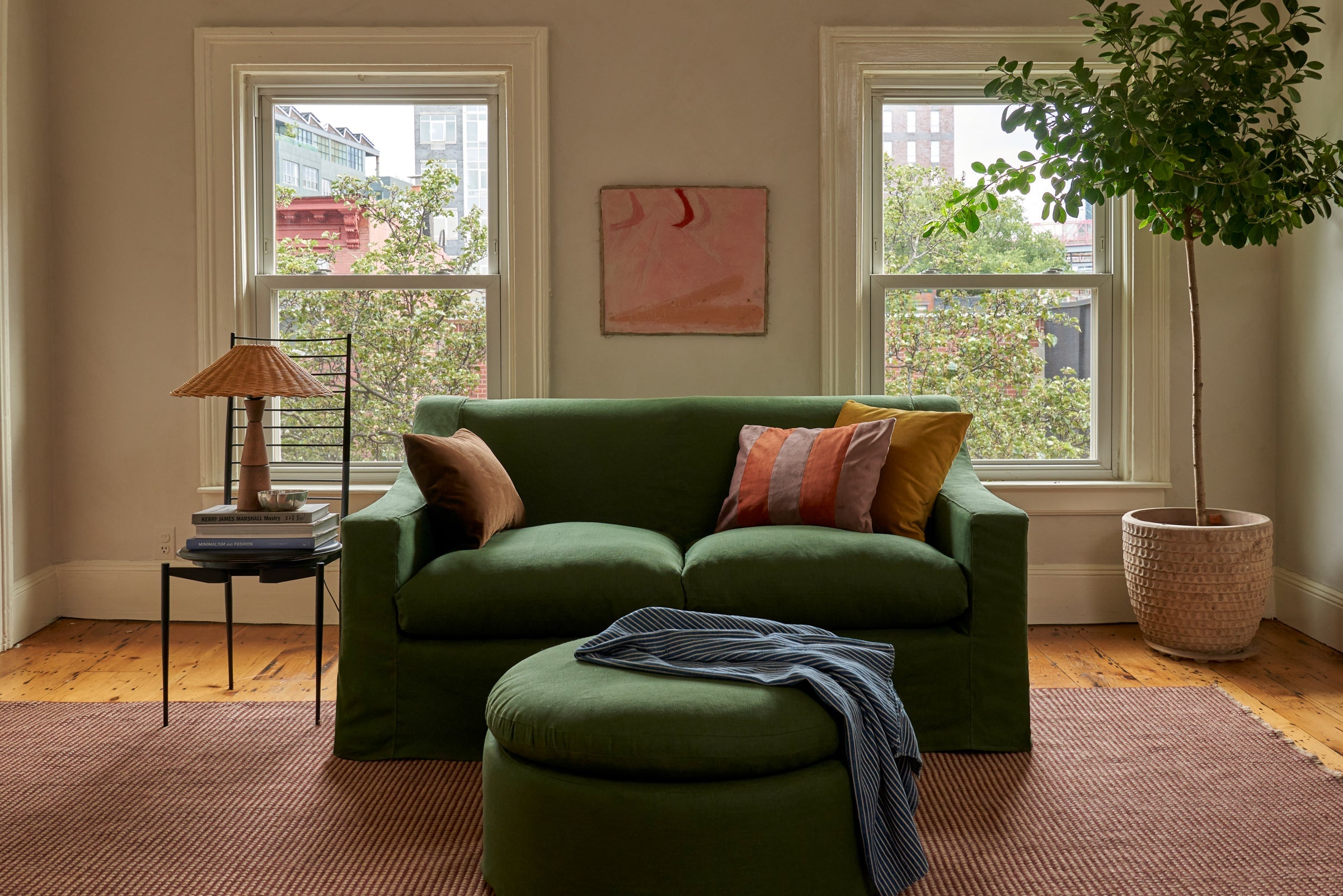 The Evergreen Loveseat in Recycled Velvet