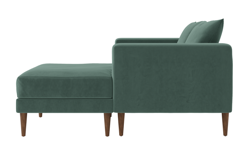 The Essential Loveseat Sectional in Recycled Velvet