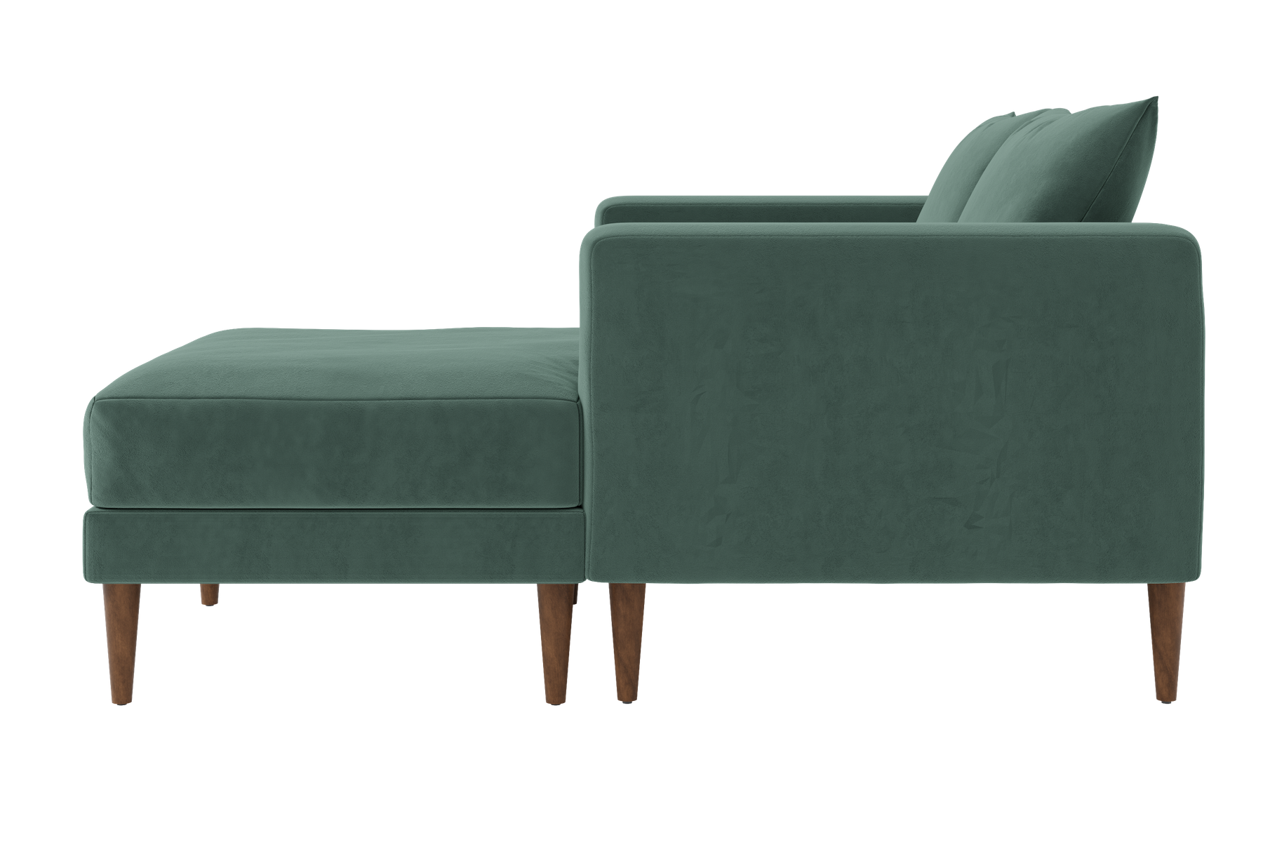 The Essential Loveseat Sectional in Recycled Velvet