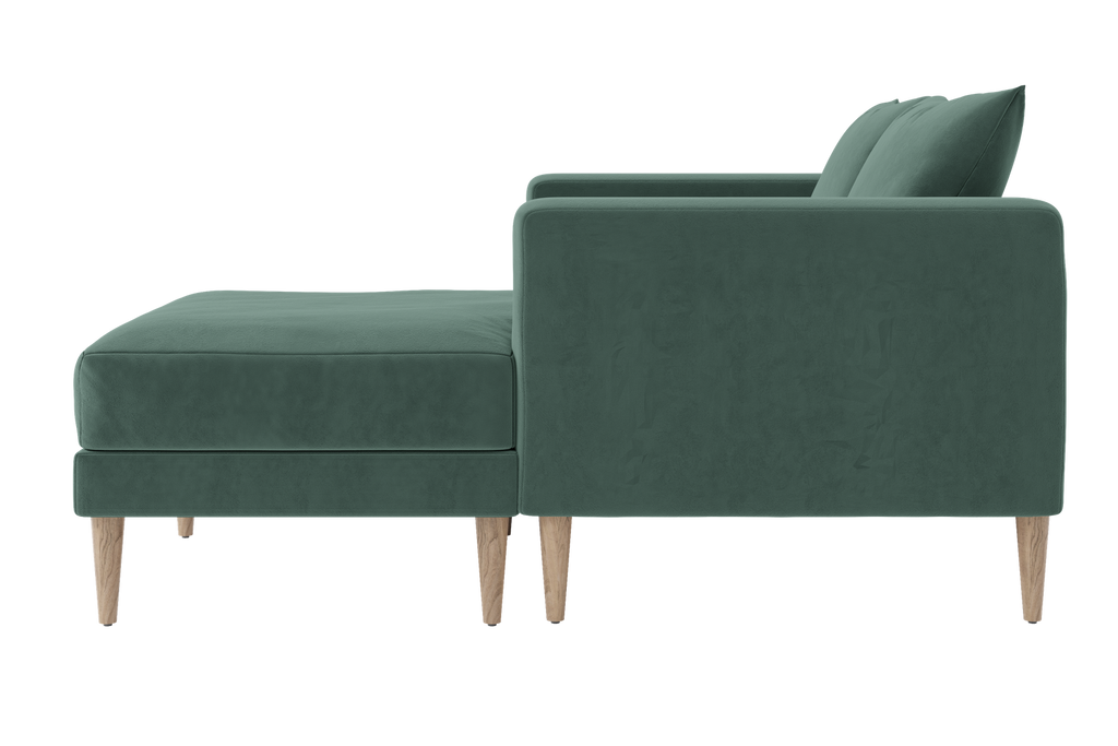 The Essential Loveseat Sectional in Recycled Velvet