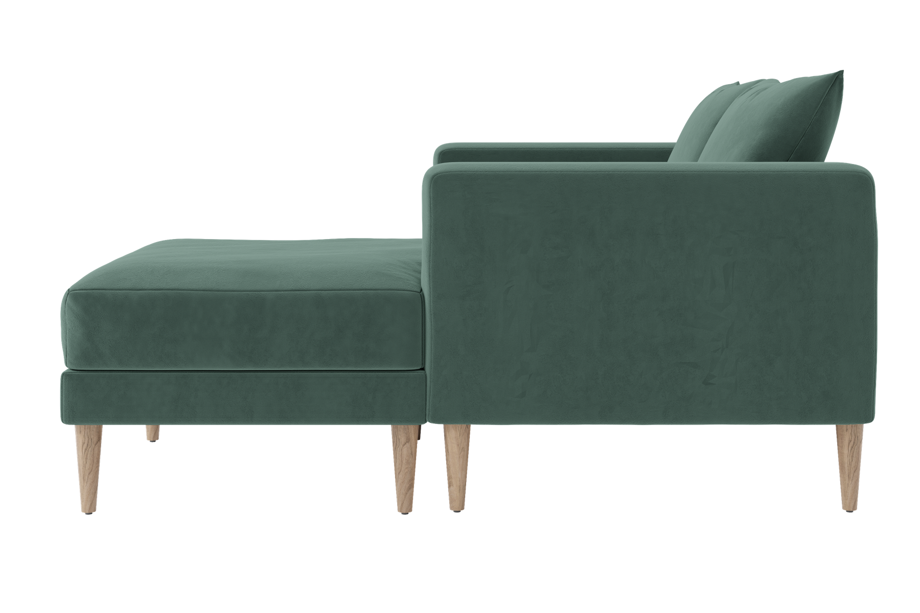 The Essential Loveseat Sectional in Recycled Velvet