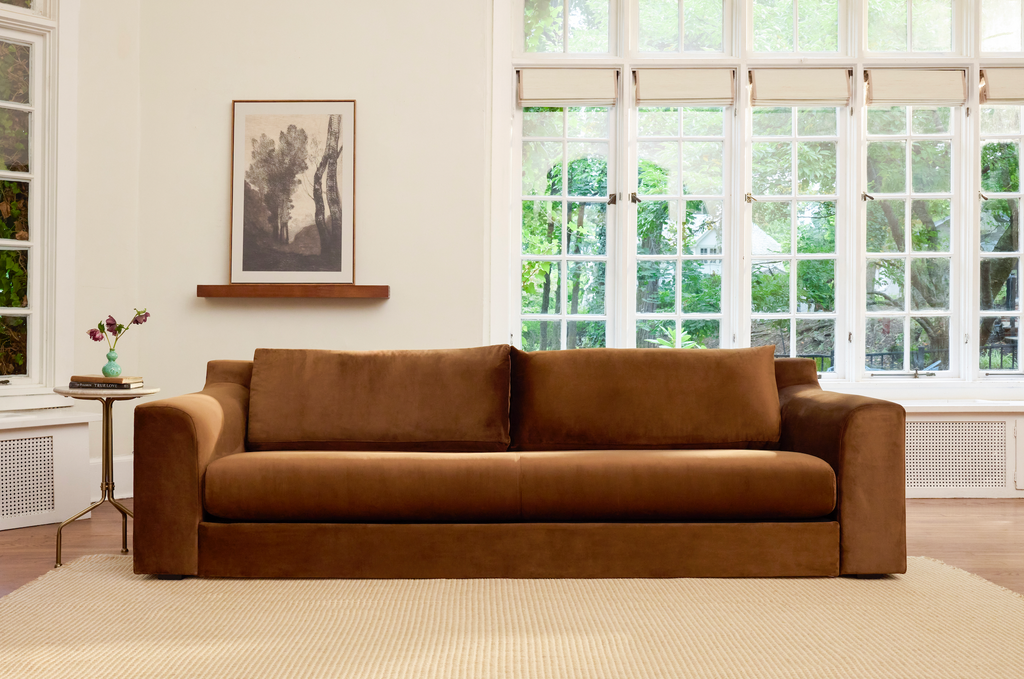 The Elevate 96" Sofa in Recycled Velvet