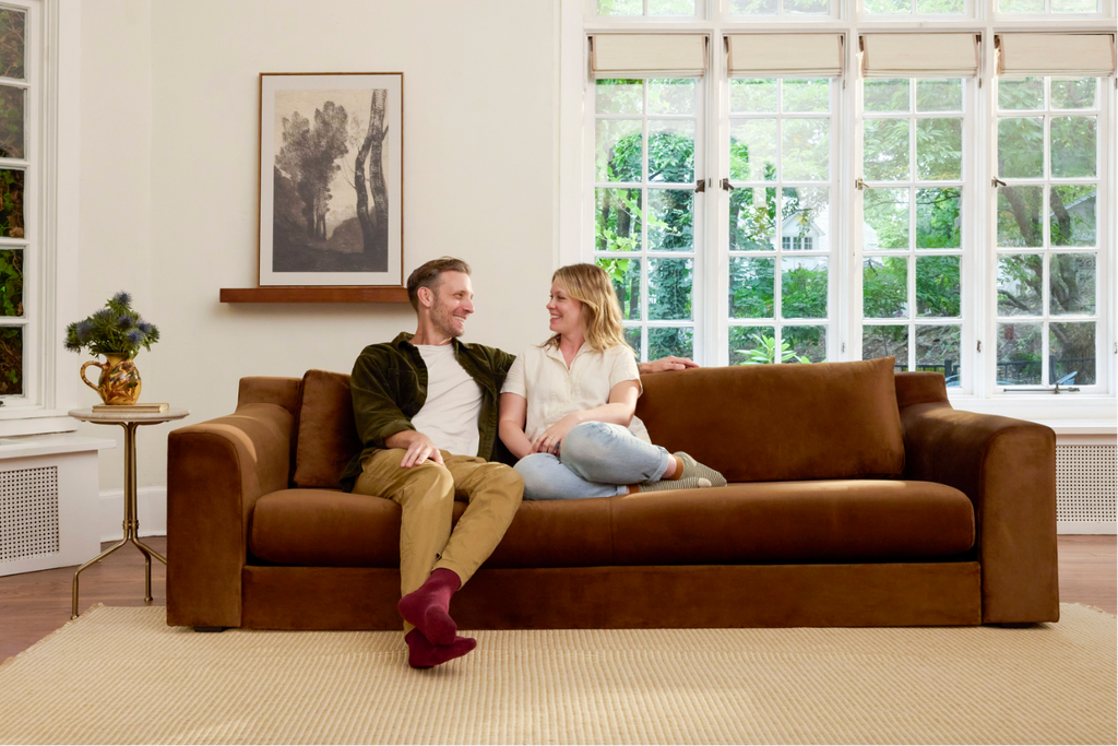 The Elevate 96" Sofa in Cactus Leather