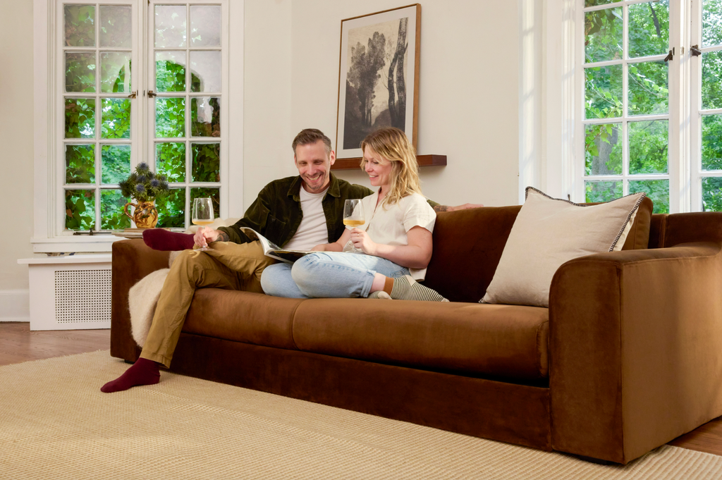 The Elevate 86" Sofa in Cactus Leather