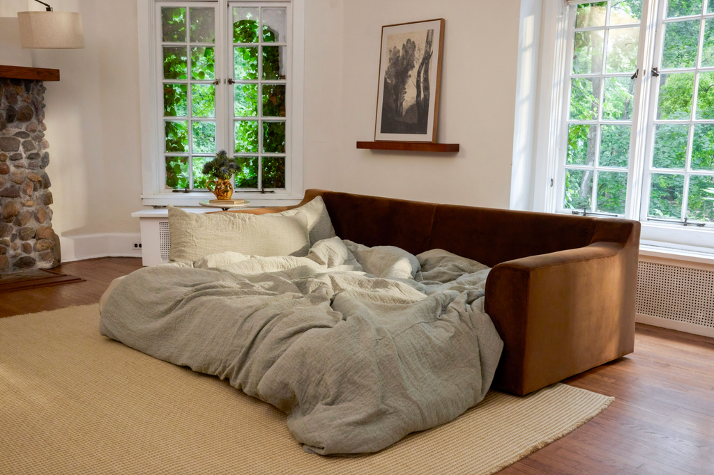 The Elevate 96" Sofa in Recycled Velvet