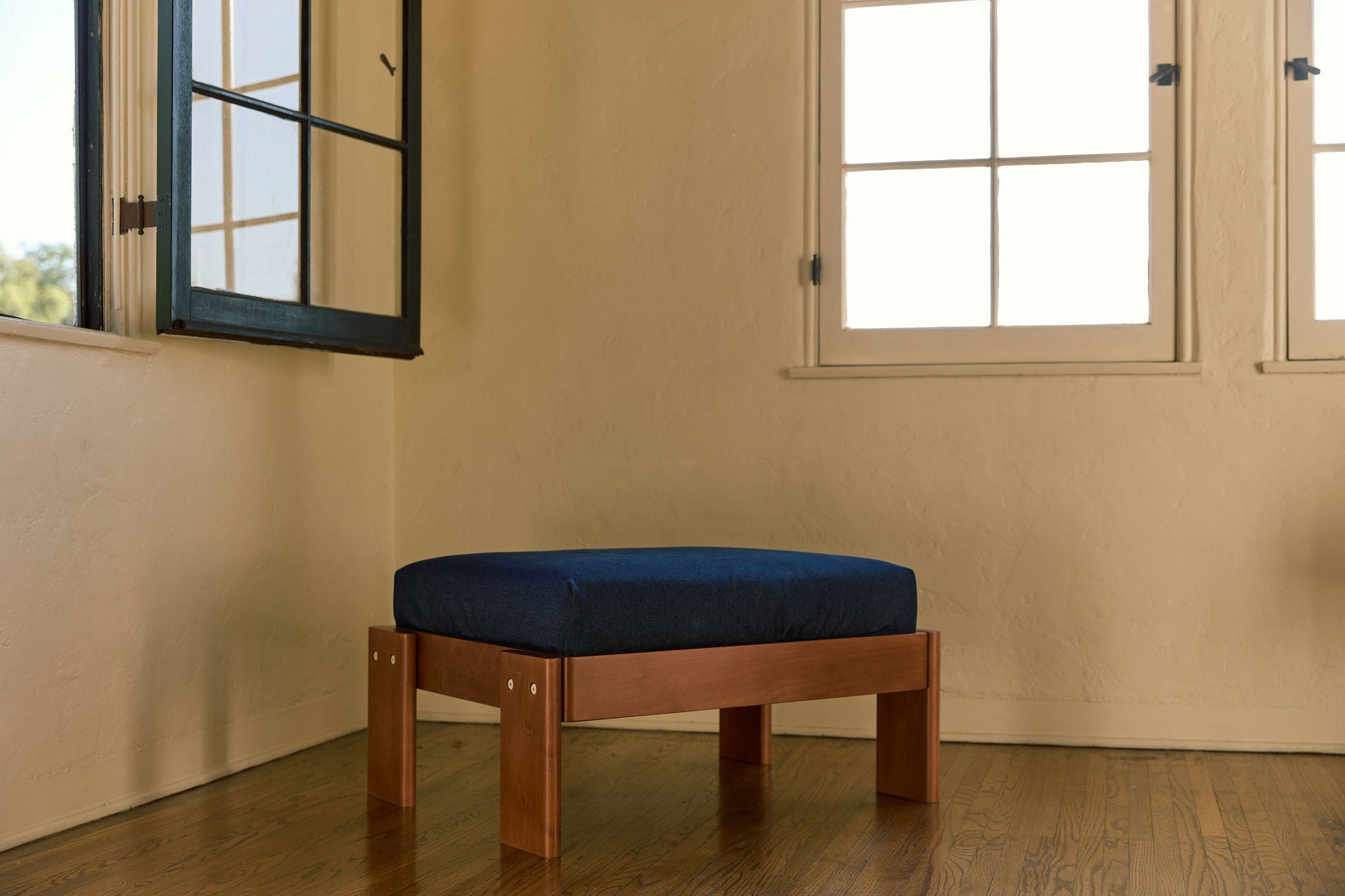 The Bacana Ottoman in Recycled Velvet