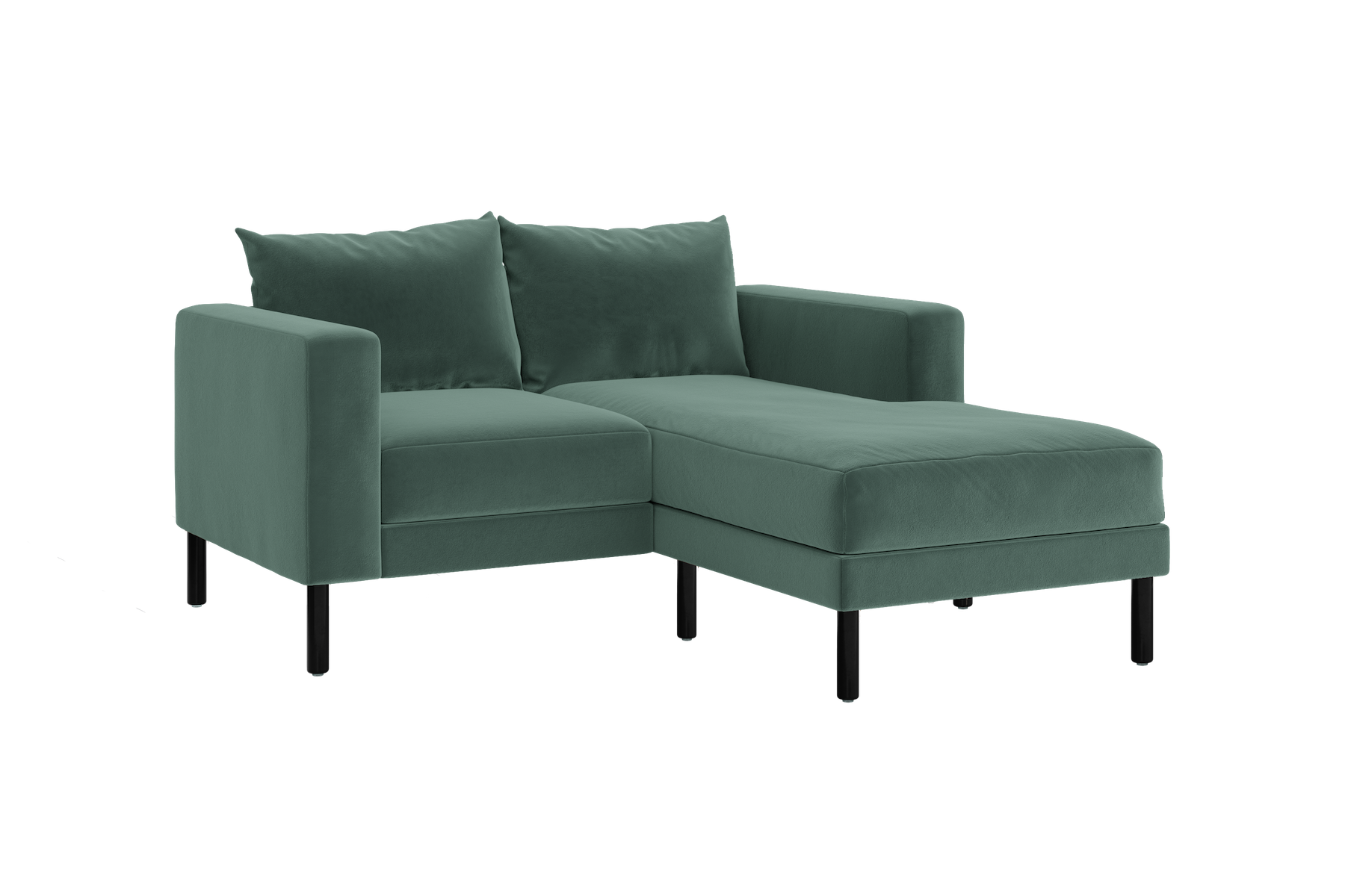 The Essential Loveseat Sectional in Recycled Velvet
