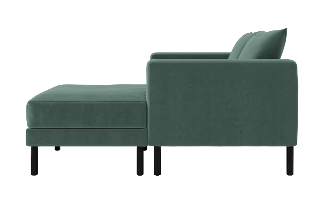 The Essential Loveseat Sectional in Recycled Velvet