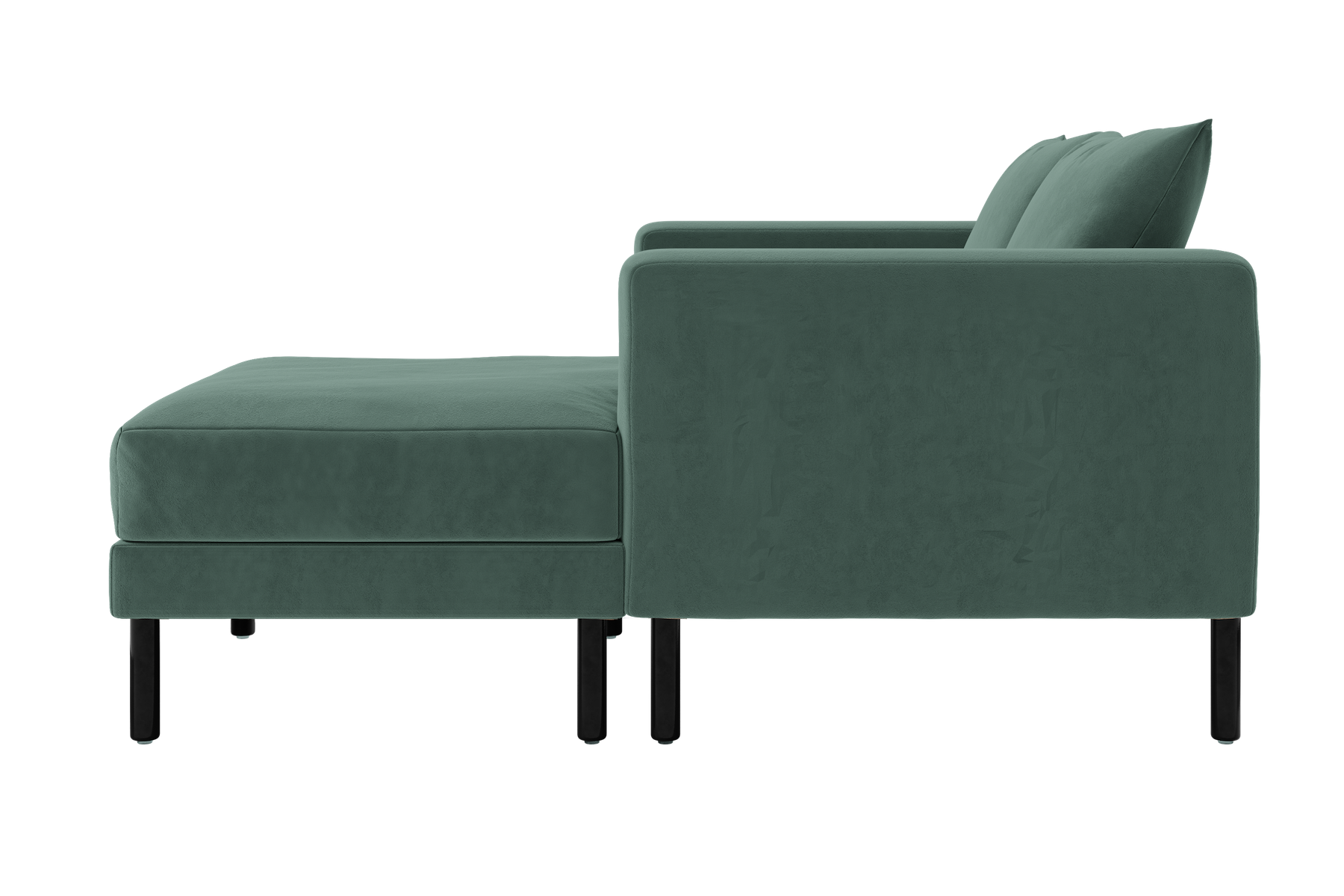 The Essential Loveseat Sectional in Recycled Velvet