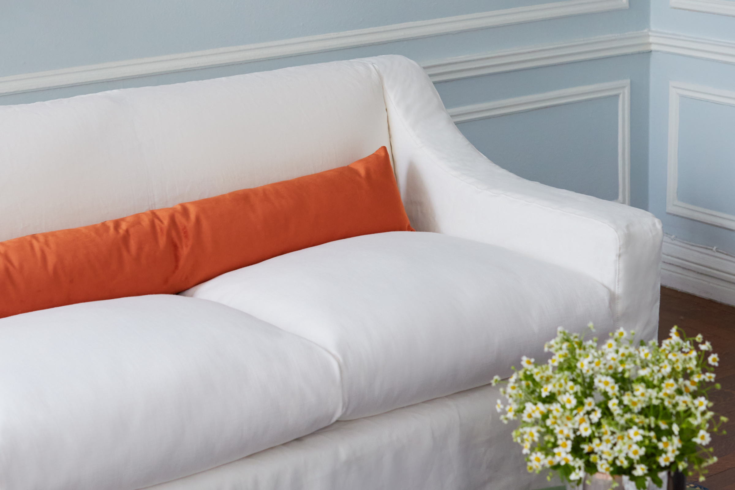 The Evergreen Loveseat in Hemp Blend
