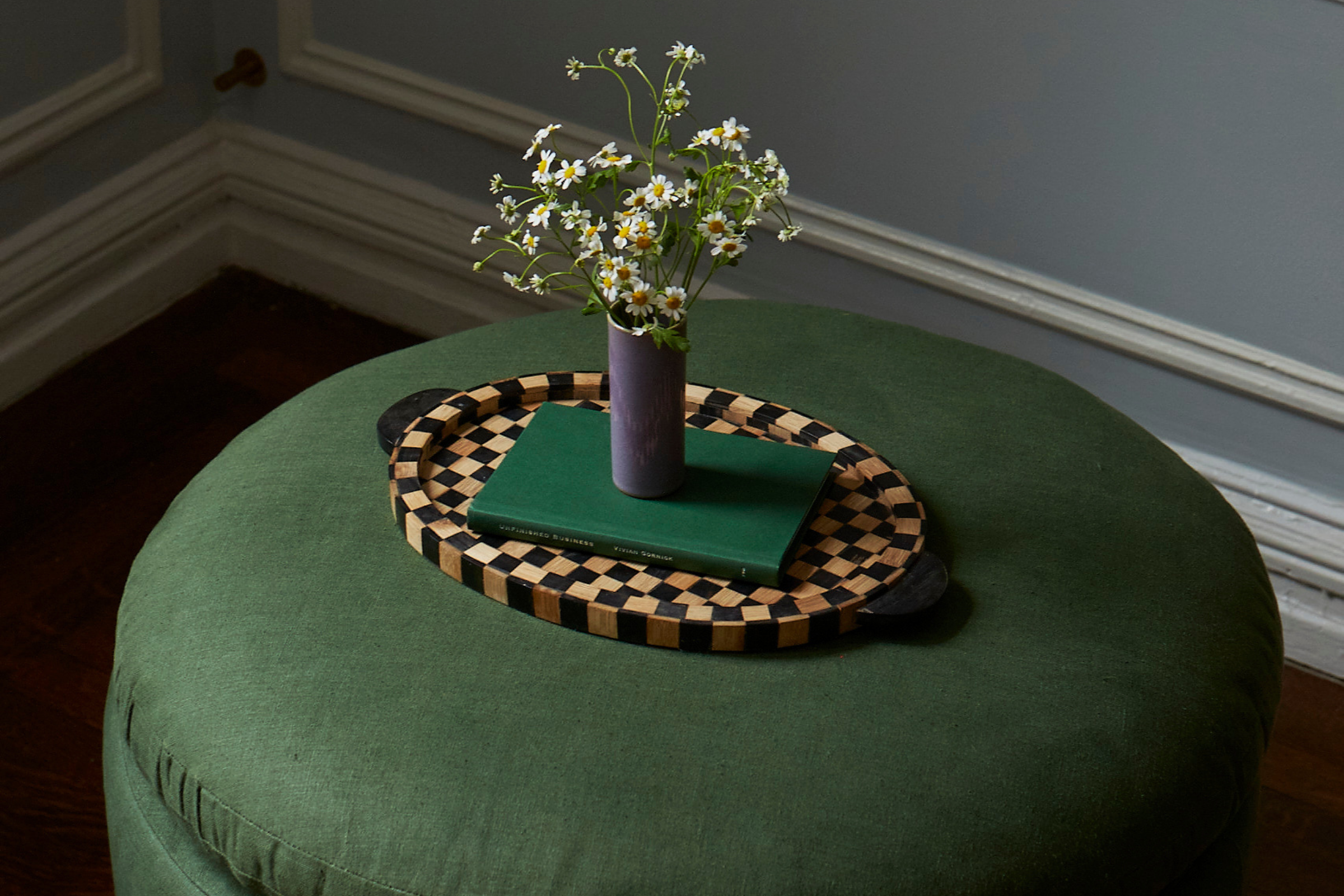 The Evergreen Ottoman in Hemp Blend